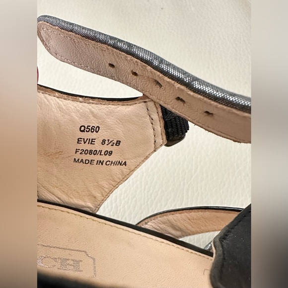 COACH Evie Heeled OpenToe Shoe - Size 8.5 B - Picture 6 of 10